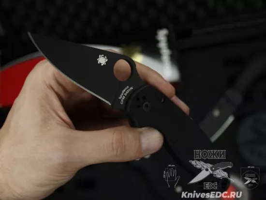 Нож складной Spyderco Para 3 223GPBK c клинком сатин CPM-S45VN, рукоять черная G10