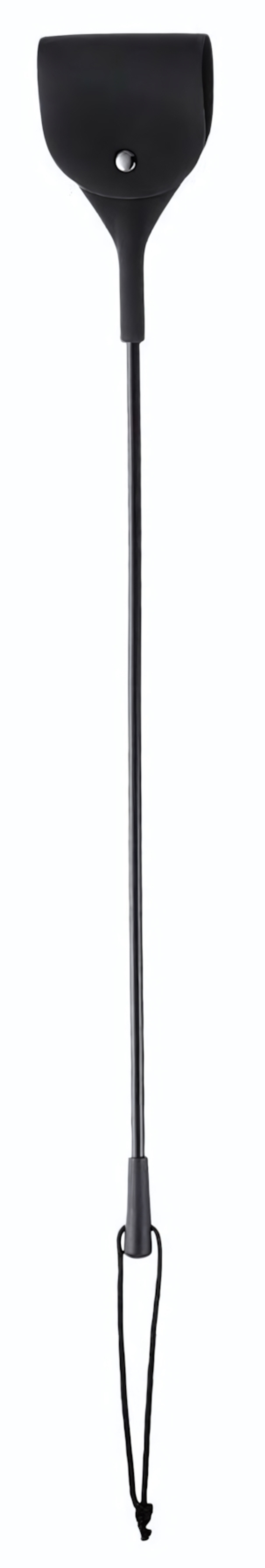 Черный гладкий стек с тонкой ручкой - 48 см. (Цвет: черный)