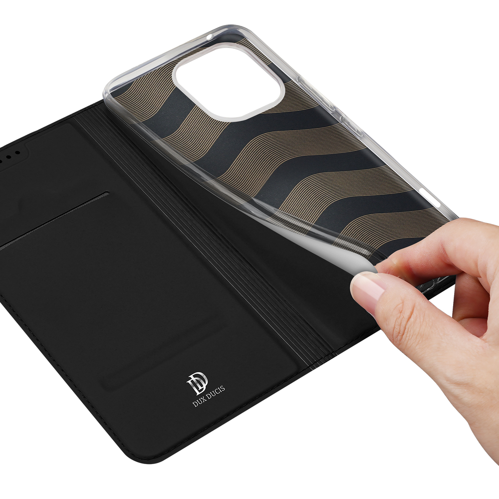 Чехол книжка из PU кожи черного цвета от Dux Ducis для смартфона Honor 400 Lite, серия Skin Pro Series Case