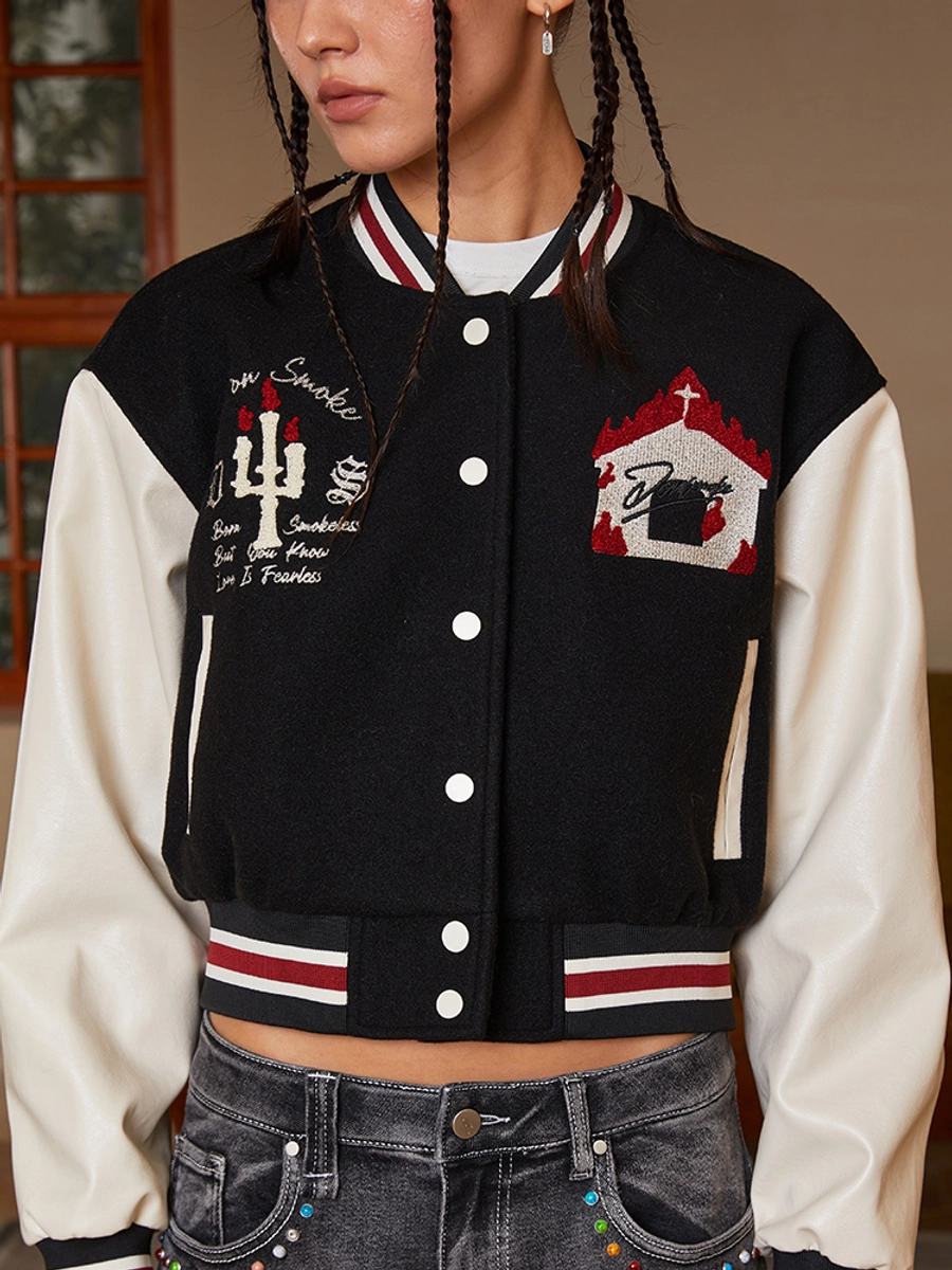 Женский бомбер DONSMOKE "Church Logo" Women Varsity Jacket