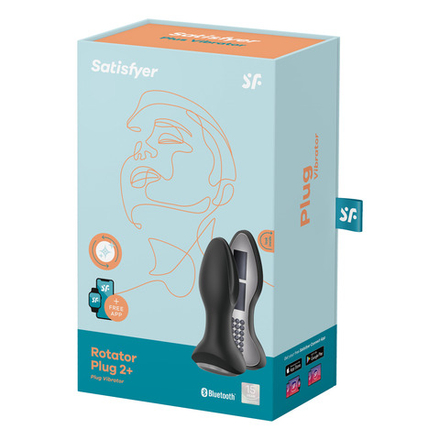 Анальная пробка Satisfyer Rotator Plug 2+ с вибрацией и массажем бусинами