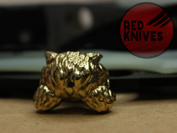 Бусина темлячная "Чеширский", латунь