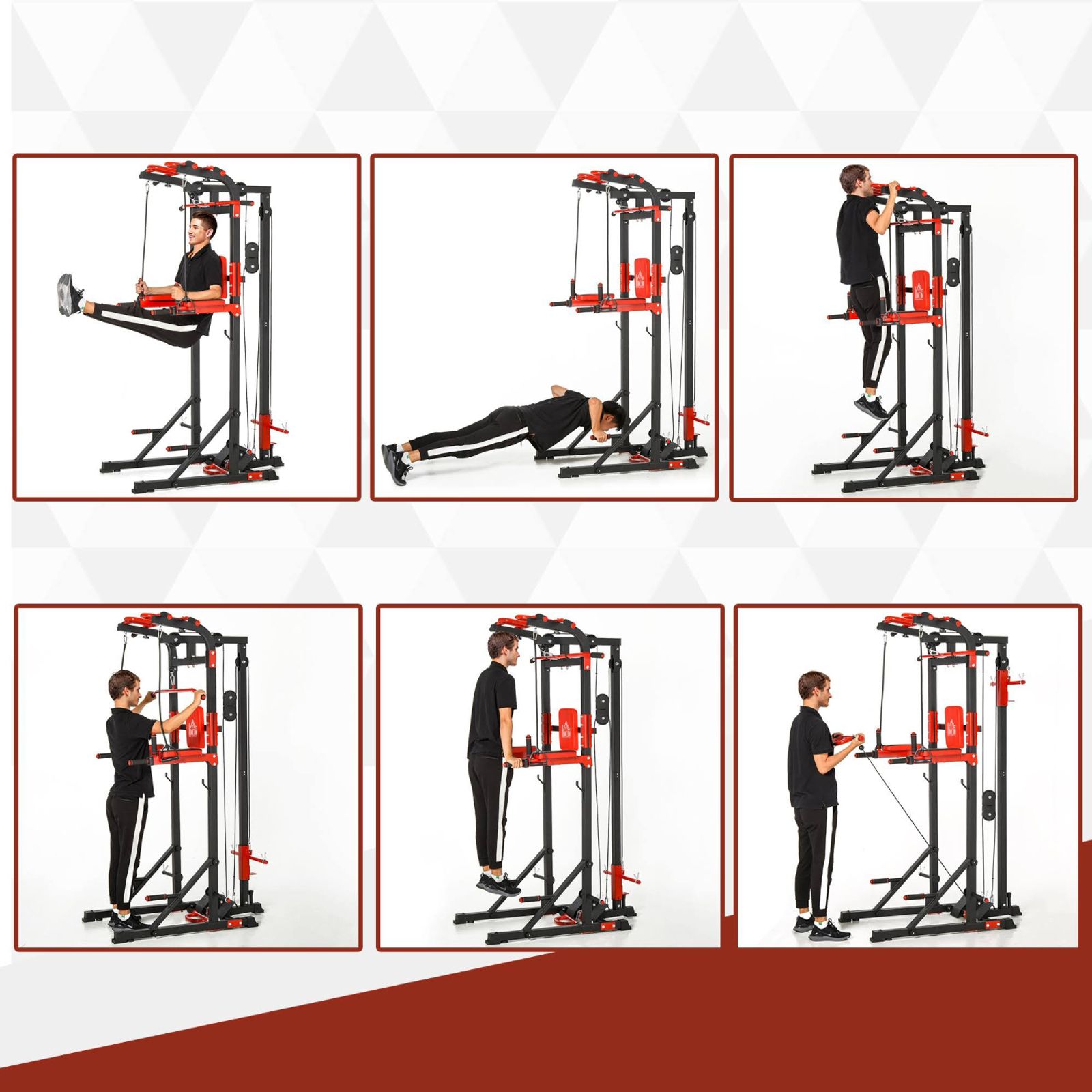 Турник-брусья, тяга сверху  DFC HOMEGYM HOMCOM фото №12