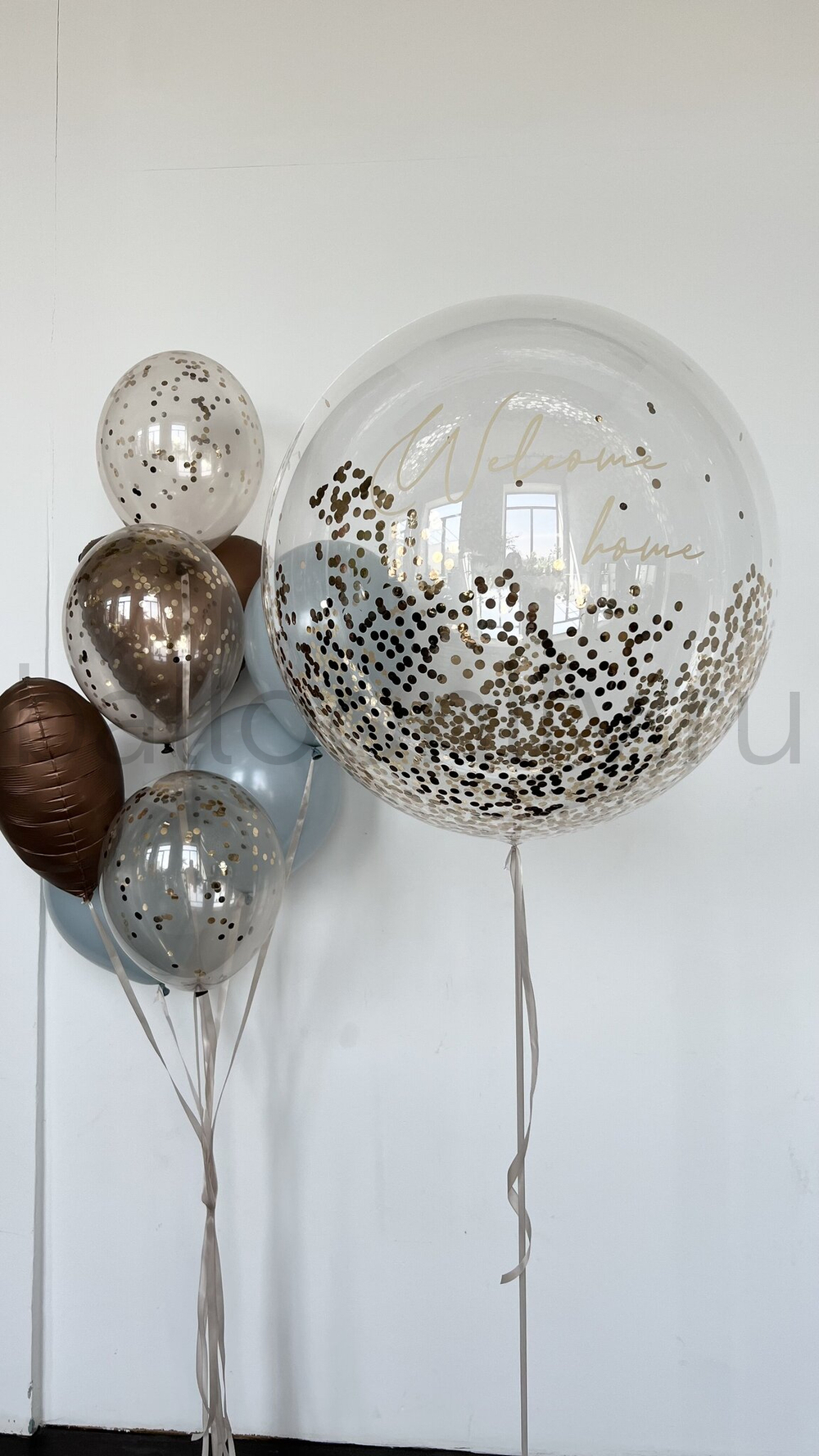 Набор шаров на выписку из роддома "Блестящие акценты"