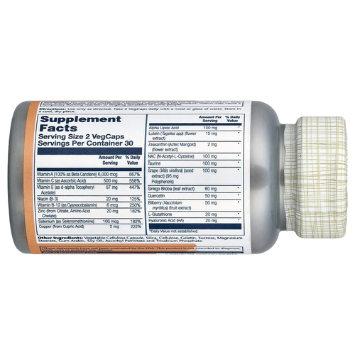 Solaray, Eyes Complete™, с черникой, гинкго и другими ингредиентами, 60 растительных капсул