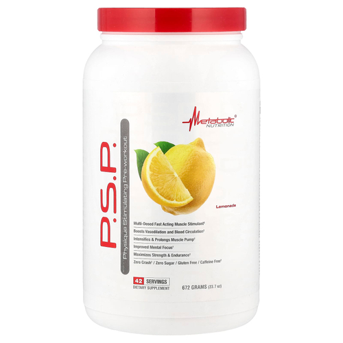 Metabolic Nutrition, PSP Physique, стимулирующий предтренировку, лимонад, 672 г (23,7 унции)