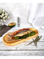 Поднос деревянный овальный