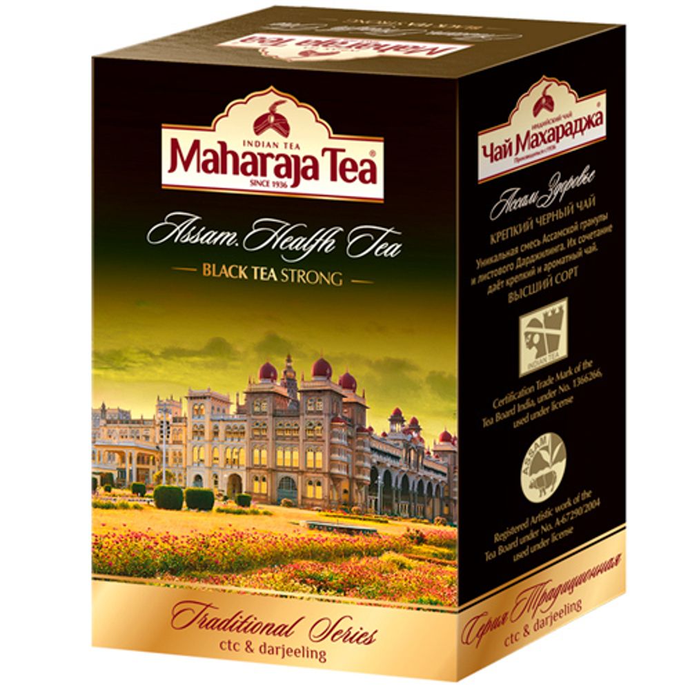 Чай Maharaja Traditional Series Здоровье черный байховый Assam Health Black Tea Strong 100 г