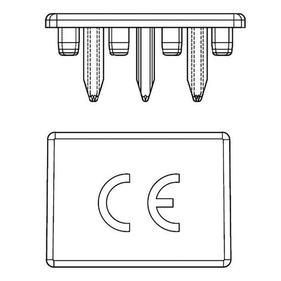 Заглушка для шины 4 полюса, 16мм.кв. Schrack Technik BSB00118--
