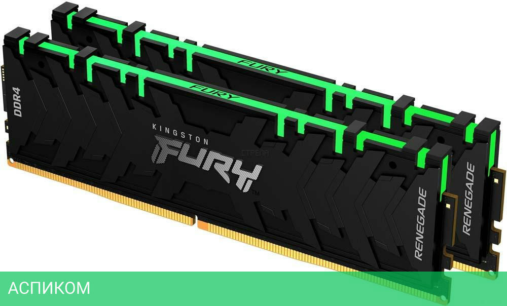 Оперативная память Kingston Fury Renegade RGB RTL Gaming DDR4 4x8GB (KF436C16RBAK4/32)