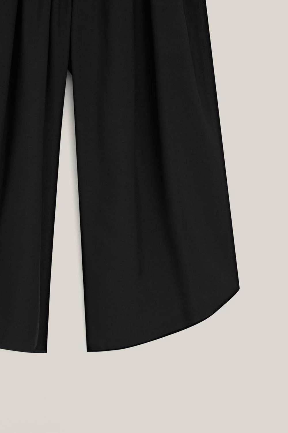 Massimo Dutti Плиссированные брюки-кюлоты - Limited Edition, черный