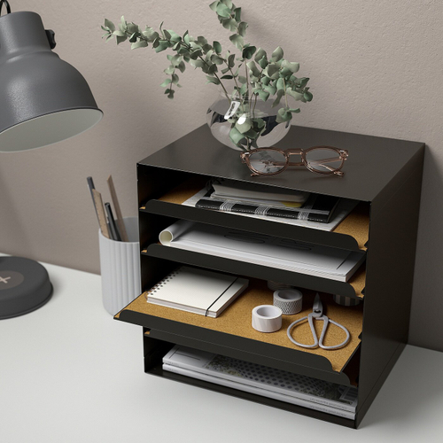 Лоток для писем IKEA HARVMATTA (ХАРВМАТТА), Антрацит, 32х25х32 см