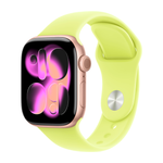 Умные часы Apple Watch Series 11 GPS, 42mm, Rose Gold Aluminium Case with Neon Yellow Sport Band, S/M