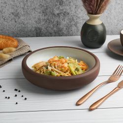 Салатник 800 мл d 21,5 cм h5,6 cм White Matt New Brown Taiga P.L. [3]