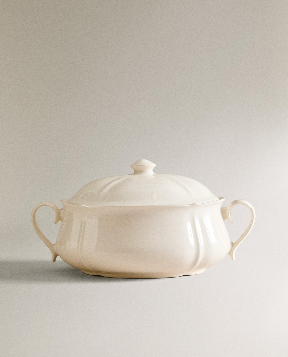 Zara Home блюдо сервировочное из фаянса, цвет бежевый, 35.5 см