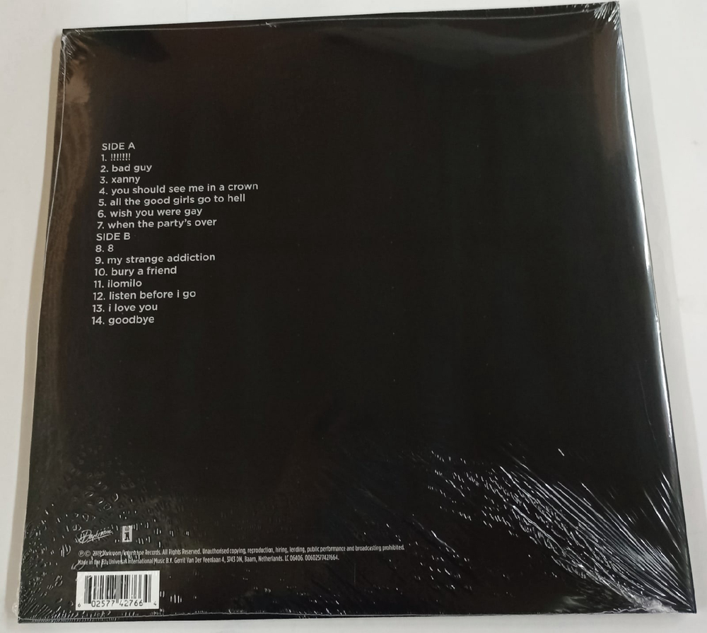 Виниловая пластинка Billie Eilish When We All Fall Asleep, Where Do We Go LP