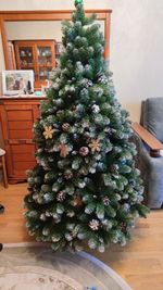 Заснеженная елка с шишками «Снежная королева» (пвх) 3 м