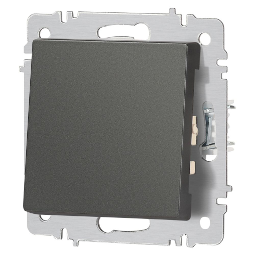 Кнопка Intro Accent 6-109-07 10А-250В IP20 СУ AL/CU графит