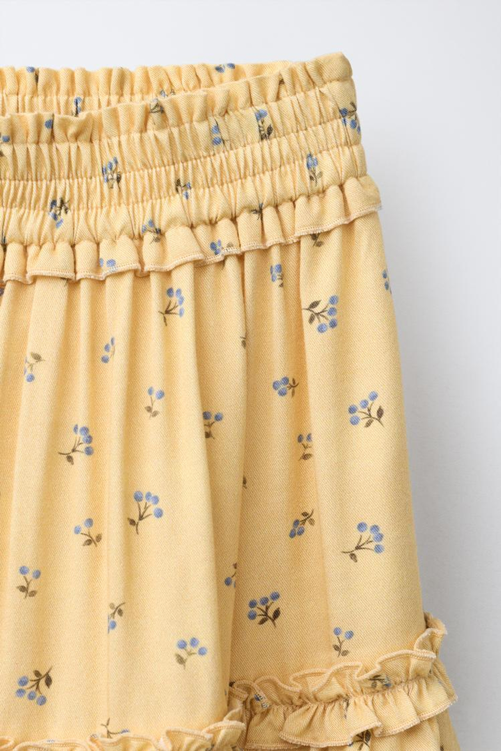 ZARA ЮБКА-ШОРТЫ С ПРИНТОМ, ЖЕЛТЫЙ