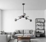 Люстра 9303P-6 black/smoky