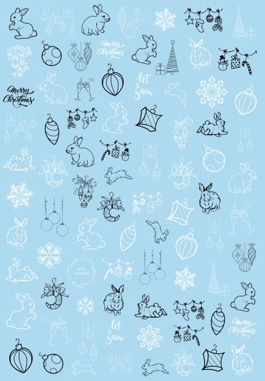 Слайдер-дизайн Crazy Shine Nails mini: Белые зайцы