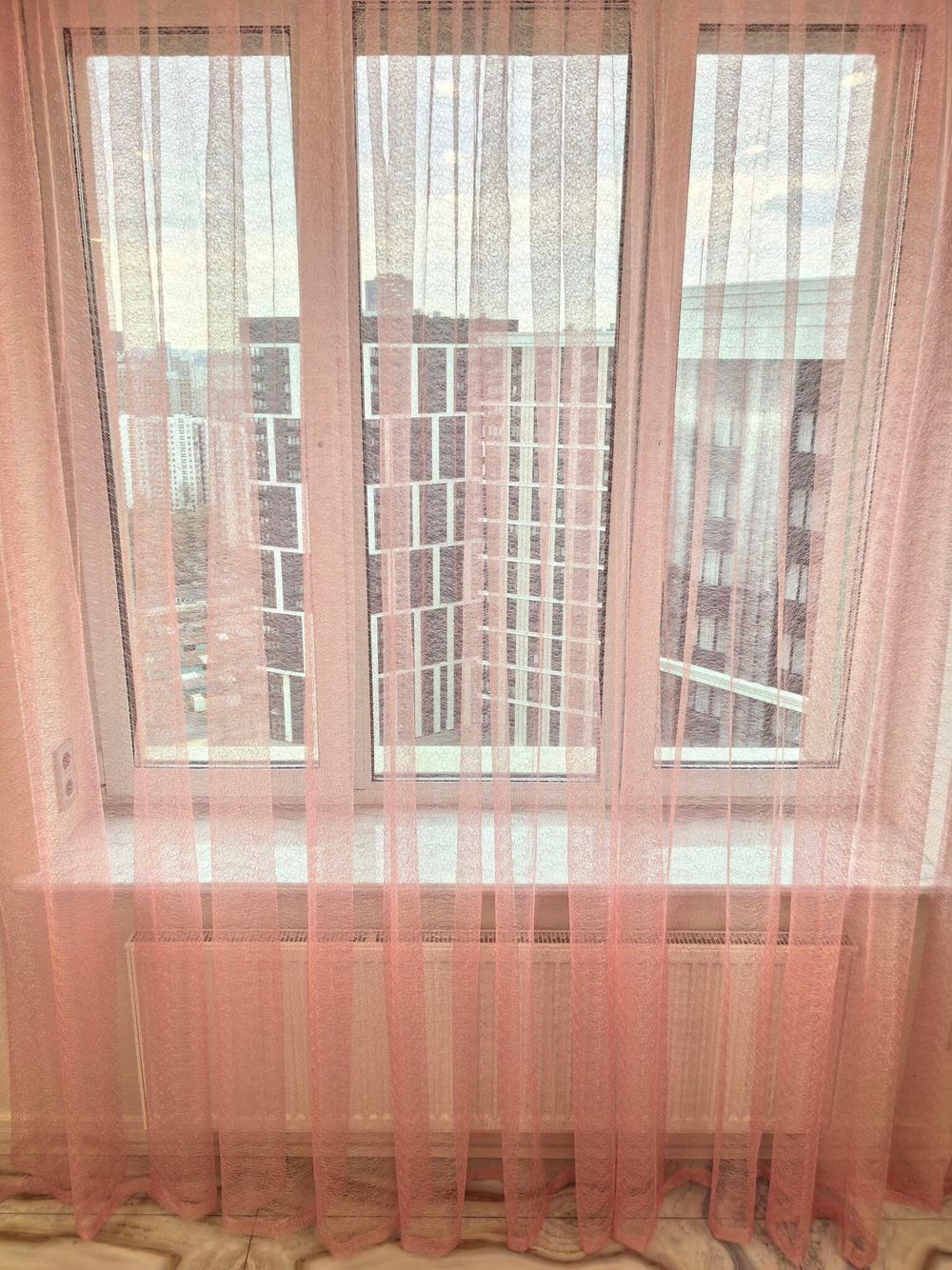 Тюль INVA паутинка 300*180 розовый