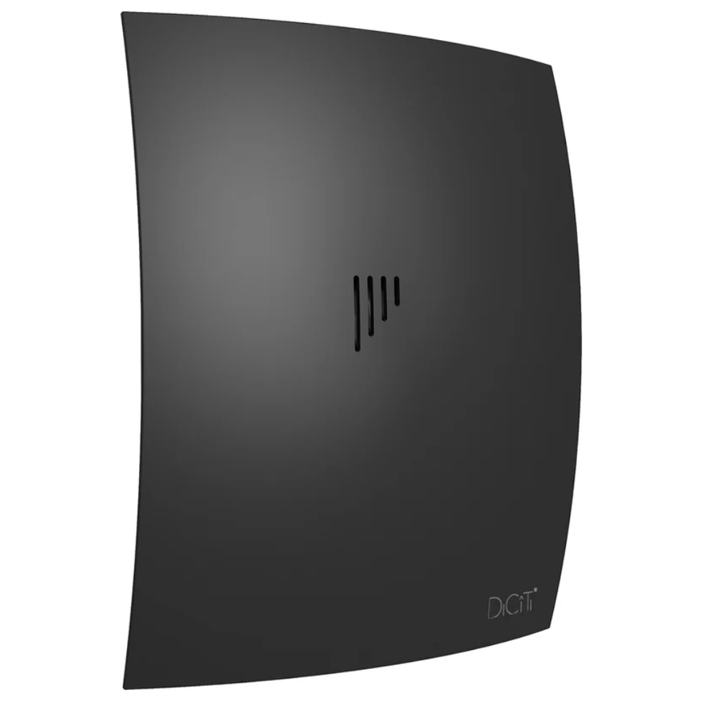 BREEZE 4C Matt black| Вентилятор накладной с обратным клапаном D100 черный DICITI