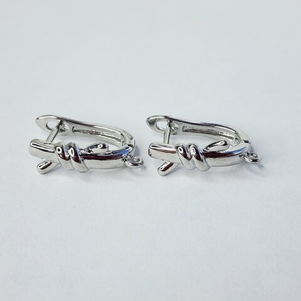 Ювелирные швензы, английский замок, родий, люкс фурнитура