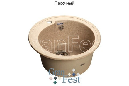 Кухонная мойка GranFest РОНДО GF R 450 Цвет: Песочный