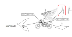 86802-KZZ-A20ZA. STRIPE, L. RR. FENDER *TYPE2*. Stripe on the tail CRF250M