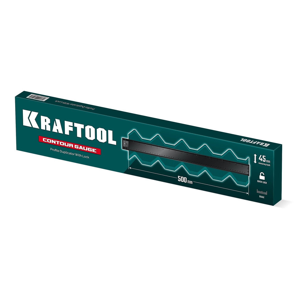 KRAFTOOL 500 мм, шаблон для копирования контура с фиксатором (30077-500)
