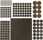 STAYER коричневый, самоклеящихся, 175 шт., набор мебельных накладок (40916-H175)