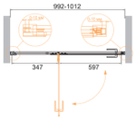 Душевая дверь Cezares BELLAGIO-B-12-100-C-NERO, 100х197, профиль черный, прозрачное стекло