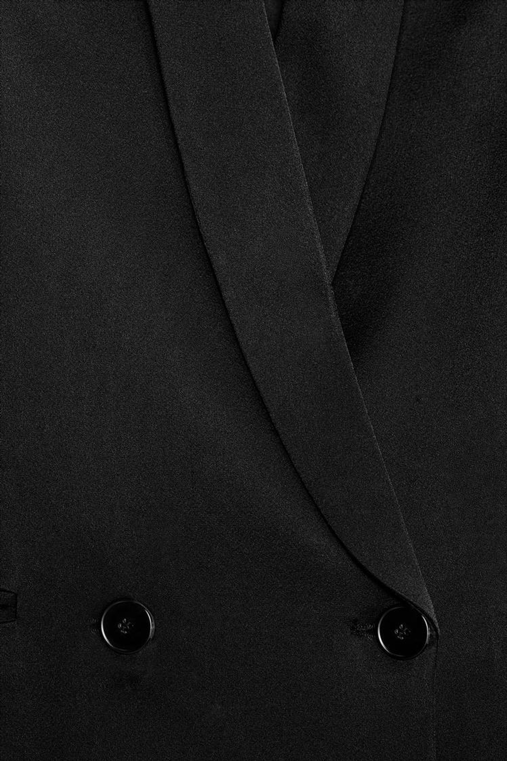 ZARA АТЛАСНЫЙ БЛЕЙЗЕР ZW COLLECTION LIMITED EDITION, ЧЕРНЫЙ