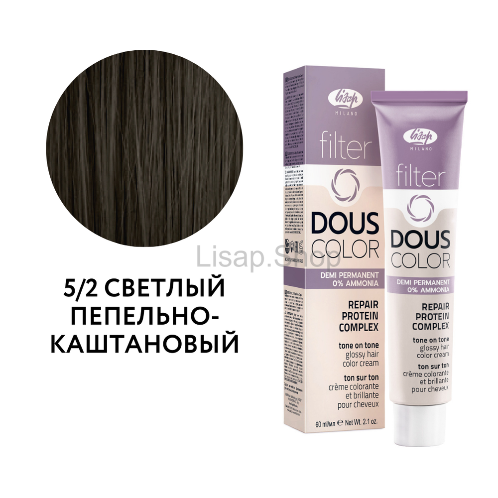 Полуперманентный безаммиачный крем-краситель тон-в-тон "Filter Dous Сolor" (60мл)