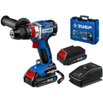 Дрель-шуруповерт ударная Зубр Профессионал DBS-201-22 20В 2х2 Ач