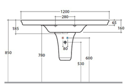Полуколонна для раковины Globo Relais RES05.BI