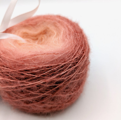 Кид мохер, градиент, цвет "Лисичка"