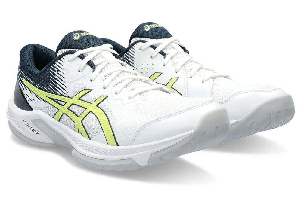 Мужские кроссовки для бадминтона/сквоша Asics Beyond FF - white/glow yellow