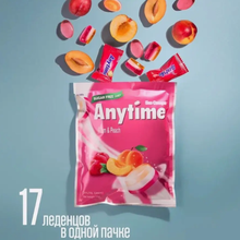 Леденцы Lotte Anytime Слива и персик без сахара 60 г