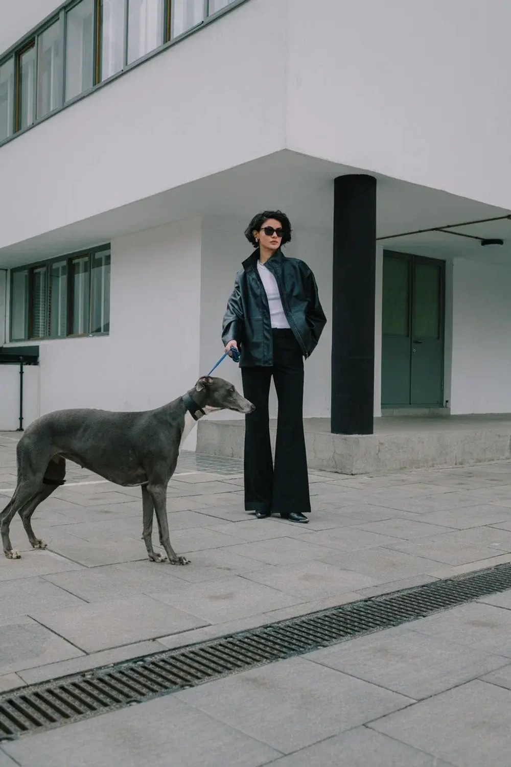 Куртка из экокожи черная