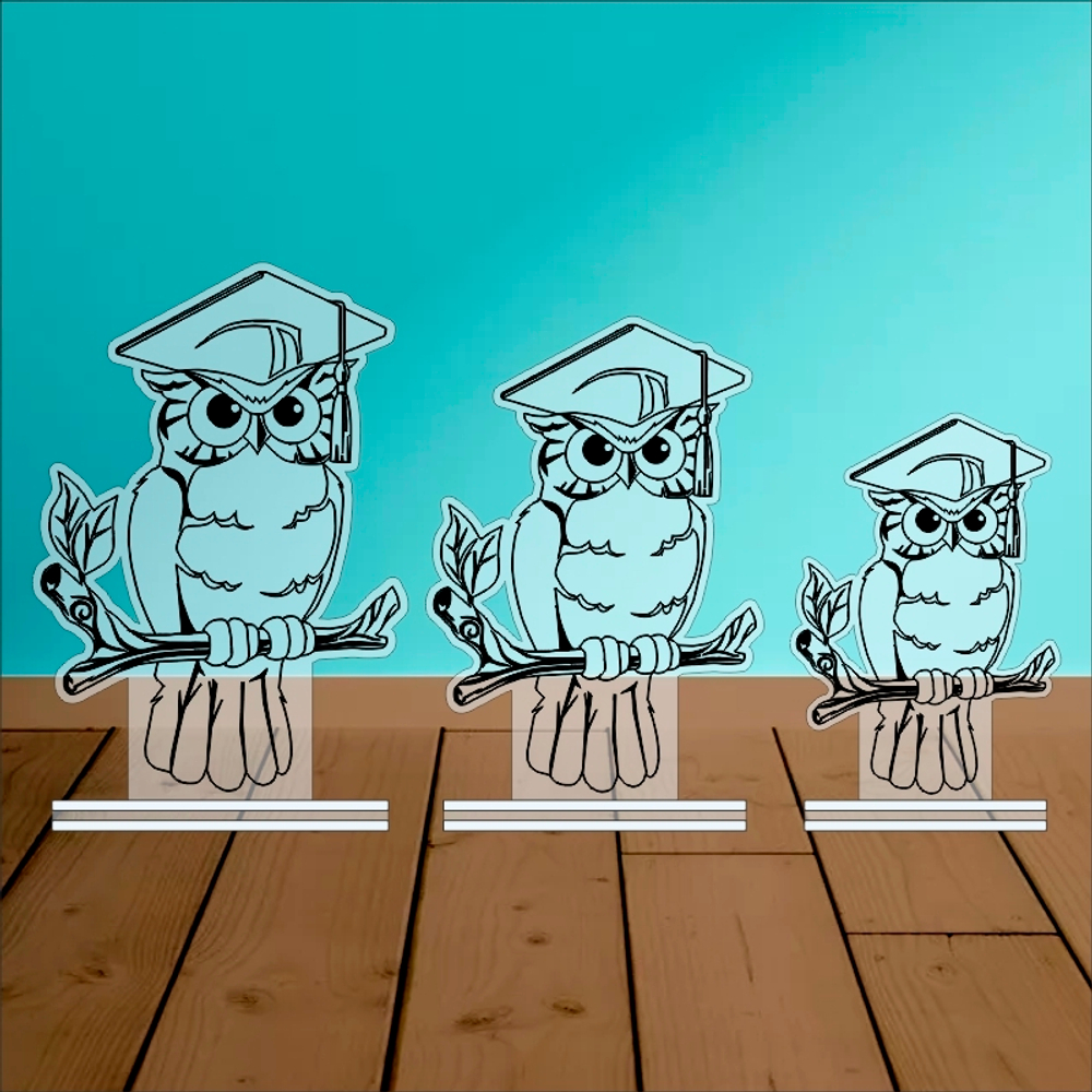 Акриловый приз СОВА 3553