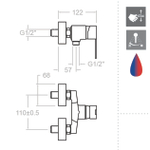 Гигиенический душ с лейкой распылителем DRAKO 334302WC