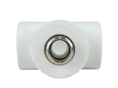 Тройник комбинированный PPR наружная резьба 32х 1/2,  белый, РТП (30/10)