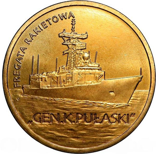 Poland, 2 Złote - Frigate Generał Kazimierz Pułaski, 2013, Warsaw, MS
