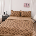 Комплект постельного белья Сатин с Одеялом 100% хлопок 160x80 на резинке OBR166