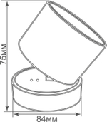 Светильник накладной,  поворотный,  GX53,  D84xH75мм,  IP20,  черный,  без лампы