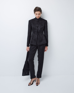 Жакет из жаккардовой вискозы Гуччи черный