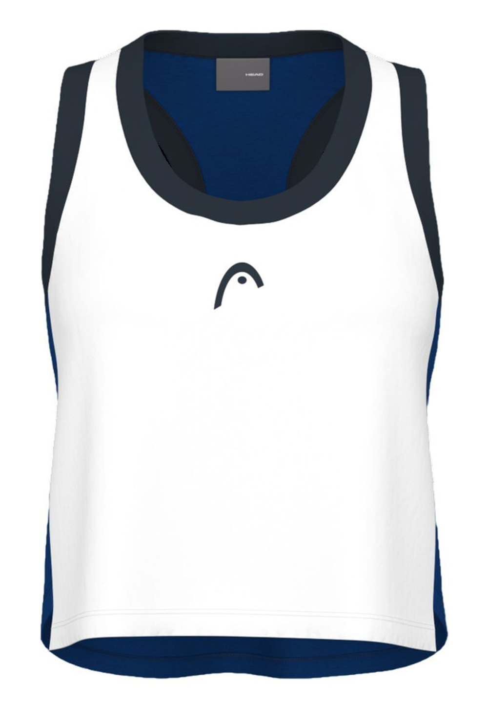 Женский топ теннисный Head Play Crop Top - white/royal