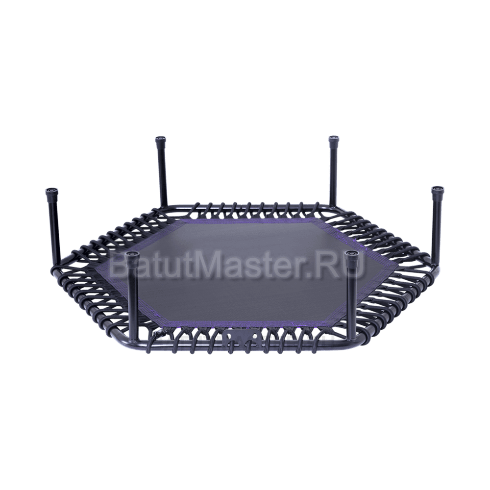 Каркасный батут с Т-образной ручкой, диаметр 4 фт, черно - фиолетовый